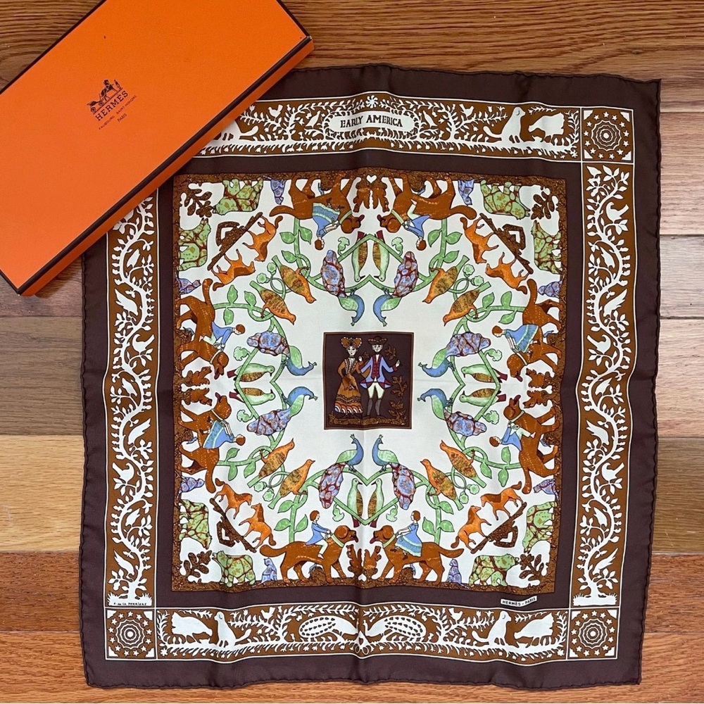 Hermes silk scarf